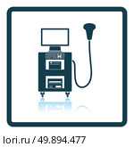 Ultrasound diagnostic machine icon. Shadow reflection design. Vector illustration. Стоковая иллюстрация, агентство Ingram Publishing / Фотобанк Лори