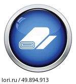 Tailor cloth roll icon. Glossy button design. Vector illustration. Стоковая иллюстрация, агентство Ingram Publishing / Фотобанк Лори