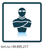 Night club security icon. Glossy button design. Vector illustration. Стоковая иллюстрация, агентство Ingram Publishing / Фотобанк Лори