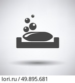 Soap-dish icon on gray background, round shadow. Vector illustration. Стоковая иллюстрация, агентство Ingram Publishing / Фотобанк Лори