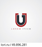 initial letter linked uppercase logo black red in white background. Стоковая иллюстрация, агентство Ingram Publishing / Фотобанк Лори