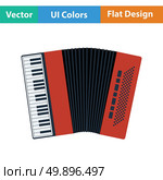 Accordion icon. Flat color design. Vector illustration. Стоковая иллюстрация, агентство Ingram Publishing / Фотобанк Лори