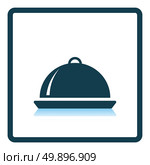 Restaurant  cloche icon. Shadow reflection design. Vector illustration. Стоковая иллюстрация, агентство Ingram Publishing / Фотобанк Лори