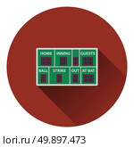 Baseball scoreboard icon. Flat color design. Vector illustration. Стоковая иллюстрация, агентство Ingram Publishing / Фотобанк Лори