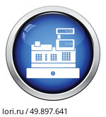 Cashier icon. Glossy button design. Vector illustration. Стоковая иллюстрация, агентство Ingram Publishing / Фотобанк Лори