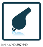 Whistle icon. Shadow reflection design. Vector illustration. Стоковая иллюстрация, агентство Ingram Publishing / Фотобанк Лори