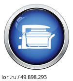 Electric convection oven icon. Glossy button design. Vector illustration. Стоковая иллюстрация, агентство Ingram Publishing / Фотобанк Лори