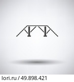 Dog training bench icon on gray background with round shadow. Vector illustration. Стоковая иллюстрация, агентство Ingram Publishing / Фотобанк Лори