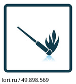 Burning matchstik icon. Shadow reflection design. Vector illustration. Стоковая иллюстрация, агентство Ingram Publishing / Фотобанк Лори