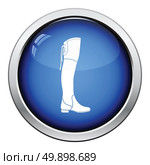 Hessian boots icon. Glossy button design. Vector illustration. Стоковая иллюстрация, агентство Ingram Publishing / Фотобанк Лори