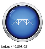 Dog training bench icon. Glossy button design. Vector illustration. Стоковая иллюстрация, агентство Ingram Publishing / Фотобанк Лори