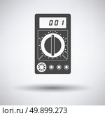 Multimeter icon on gray background with round shadow. Vector illustration. Стоковая иллюстрация, агентство Ingram Publishing / Фотобанк Лори