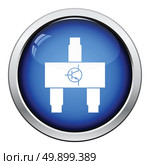 Smd transistor icon. Glossy button design. Vector illustration. Стоковая иллюстрация, агентство Ingram Publishing / Фотобанк Лори