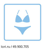 Bikini icon. Blue frame design. Vector illustration. Стоковая иллюстрация, агентство Ingram Publishing / Фотобанк Лори