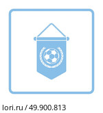 Football pennant icon. Blue frame design. Vector illustration. Стоковая иллюстрация, агентство Ingram Publishing / Фотобанк Лори
