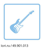 Electric guitar icon. Blue frame design. Vector illustration. Стоковая иллюстрация, агентство Ingram Publishing / Фотобанк Лори