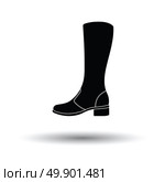 Autumn woman boot icon. White background with shadow design. Vector illustration. Стоковая иллюстрация, агентство Ingram Publishing / Фотобанк Лори