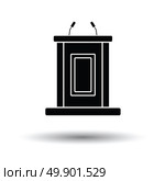 Witness stand icon. White background with shadow design. Vector illustration. Стоковая иллюстрация, агентство Ingram Publishing / Фотобанк Лори