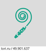 Party whistle icon. Gray background with green. Vector illustration. Стоковая иллюстрация, агентство Ingram Publishing / Фотобанк Лори