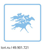 Horse ride icon. Blue frame design. Vector illustration. Стоковая иллюстрация, агентство Ingram Publishing / Фотобанк Лори