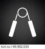 Hands expander icon. Black background with white. Vector illustration. Стоковая иллюстрация, агентство Ingram Publishing / Фотобанк Лори