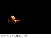Burning Fire Blazes Brightly on Small Pieces of Wood Against a Dark Background. Стоковое фото, фотограф Aleksandr Golubev / Фотобанк Лори