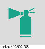 Extinguisher icon. Gray background with green. Vector illustration. Стоковая иллюстрация, агентство Ingram Publishing / Фотобанк Лори