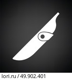 Knife scabbard icon. Black background with white. Vector illustration. Стоковая иллюстрация, агентство Ingram Publishing / Фотобанк Лори