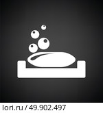 Soap-dish icon. Black background with white. Vector illustration. Стоковая иллюстрация, агентство Ingram Publishing / Фотобанк Лори
