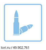 Rifle ammo icon. Blue frame design. Vector illustration. Стоковая иллюстрация, агентство Ingram Publishing / Фотобанк Лори