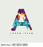 letter logotype logo abstract colorful triangle geometrical. letter logotype logo abstract colorful triangle geometrical background. Стоковая иллюстрация, агентство Ingram Publishing / Фотобанк Лори