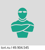 Night club security icon. Gray background with green. Vector illustration. Стоковая иллюстрация, агентство Ingram Publishing / Фотобанк Лори