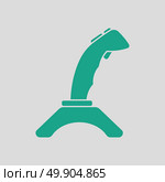 Joystick icon. Gray background with green. Vector illustration. Стоковая иллюстрация, агентство Ingram Publishing / Фотобанк Лори