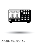 Oscilloscope icon. White background with shadow design. Vector illustration. Стоковая иллюстрация, агентство Ingram Publishing / Фотобанк Лори