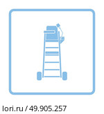 Tennis referee chair tower icon. Blue frame design. Vector illustration. Стоковая иллюстрация, агентство Ingram Publishing / Фотобанк Лори