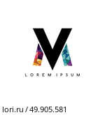 letter initial logotype logo abstract colorful geometrical. Стоковая иллюстрация, агентство Ingram Publishing / Фотобанк Лори