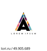 letter initial logotype logo abstract colorful geometrical. Стоковая иллюстрация, агентство Ingram Publishing / Фотобанк Лори