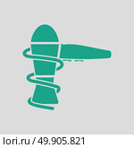 Hairdryer icon. Gray background with green. Vector illustration. Стоковая иллюстрация, агентство Ingram Publishing / Фотобанк Лори