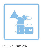 Electric breast pump icon. Blue frame design. Vector illustration. Стоковая иллюстрация, агентство Ingram Publishing / Фотобанк Лори