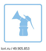 Breast pump icon. Blue frame design. Vector illustration. Стоковая иллюстрация, агентство Ingram Publishing / Фотобанк Лори