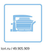 Electric convection oven icon. Blue frame design. Vector illustration. Стоковая иллюстрация, агентство Ingram Publishing / Фотобанк Лори