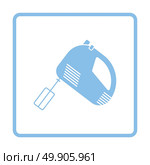 Kitchen hand mixer icon. Blue frame design. Vector illustration. Стоковая иллюстрация, агентство Ingram Publishing / Фотобанк Лори
