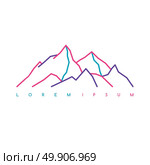 Mountain Everest outdoor adventure insignia Climbing trekking hiking mountaineering and other extreme activities logo. Mountain Everest outdoor adventure insignia Climbing trekking hiking mountaineering and other extreme activities logo template. Стоковая иллюстрация, агентство Ingram Publishing / Фотобанк Лори