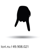 Baseball catcher gesture icon. White background with shadow design. Vector illustration. Стоковая иллюстрация, агентство Ingram Publishing / Фотобанк Лори