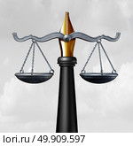 Writing law or legislation writer symbol as a pen and nib with a justice scale as a legal opinion symbol to legislate as a lawyer or judge and write laws as a 3D illustration. Стоковое фото, агентство Ingram Publishing / Фотобанк Лори