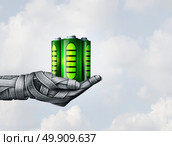 Electric transportation and battery fuel symbol as a group of road objects shaped as a human hand holding rechargeable and renewable energy cell as a metaphor for future transport sustainability as a 3D illustration. Стоковое фото, агентство Ingram Publishing / Фотобанк Лори