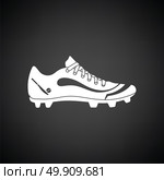 Crickets boot icon. Black background with white. Vector illustration. Стоковая иллюстрация, агентство Ingram Publishing / Фотобанк Лори