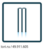 Cricket wicket icon. Shadow reflection design. Vector illustration. Стоковая иллюстрация, агентство Ingram Publishing / Фотобанк Лори
