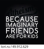 atheism theme - against religious ignorance campaign. atheism theme - against religious ignorance campaign - vector art. Стоковая иллюстрация, агентство Ingram Publishing / Фотобанк Лори
