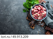 raw chicken hearts. Стоковое фото, агентство Ingram Publishing / Фотобанк Лори